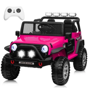24V Kids Ride On UTV, 2 Seater 4WD Electric Off-Road Vehicle with Remote Control, 4 Motors, Bluetooth, LED Lights & Suspension