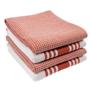 Cotton Stripe Waffle Dish Towel Kitchen Towel