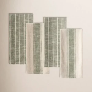 Damali 4 Piece Slubbed Tea Towel Set
