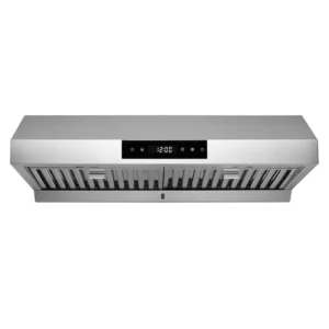 Hauslane Chef Series 30" Under Cabinet Range Hood - Stainless Steel, Pro Performance, LED Lights, Touch Controls, 3-Way Venting UC-PS18SS-30