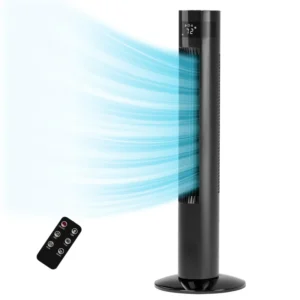Havato Tower Fans for Home, 35" Standing Floor Fan with Remote, 85° Oscillating Fan, 24 ft/s High Velocity, LED Display | 3 Speeds, 3 Modes, 12H Timer| Whisper-Quiet Bedroom