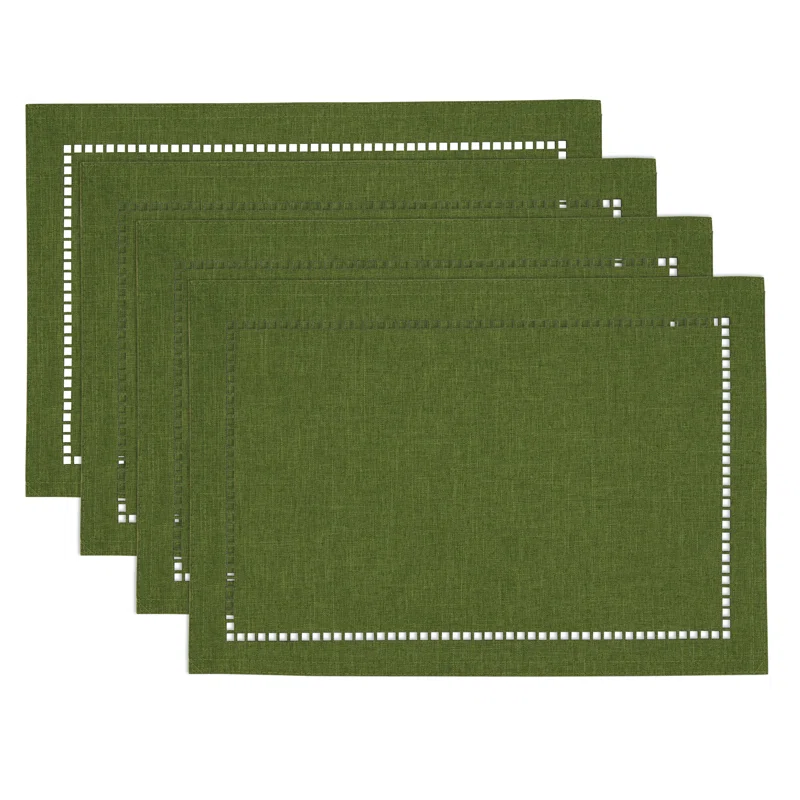 Neith Polyester No Pattern Rectangle Placemat (Set of 4)